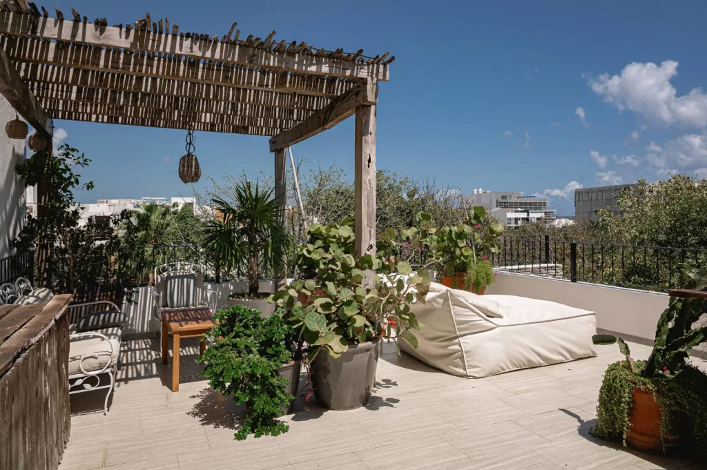 Rooftop deck at Hotel La Semilla